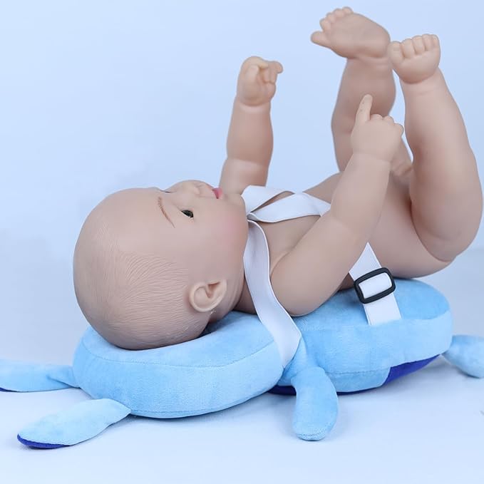 Baby Head Protection Pillow – Soft Blue Bunny Design Safety Cushion for Infants