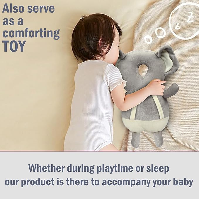Baby Head Protection Pillow – Soft Elephant Design Safety Cushion