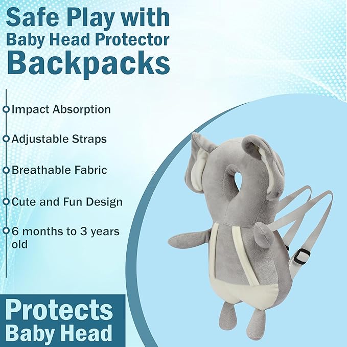 Baby Head Protection Pillow – Soft Elephant Design Safety Cushion