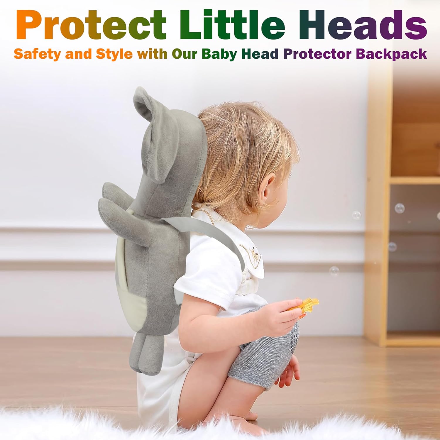 Baby Head Protection Pillow – Soft Elephant Design Safety Cushion