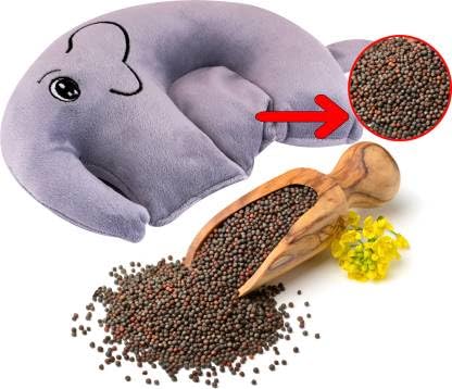 Baby Grey Elephant Head Support Pillow – Soft, Cozy & Gentle Comfort for Peaceful Sleep