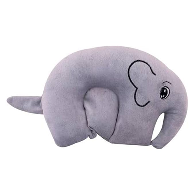 Baby Grey Elephant Head Support Pillow – Soft, Cozy & Gentle Comfort for Peaceful Sleep